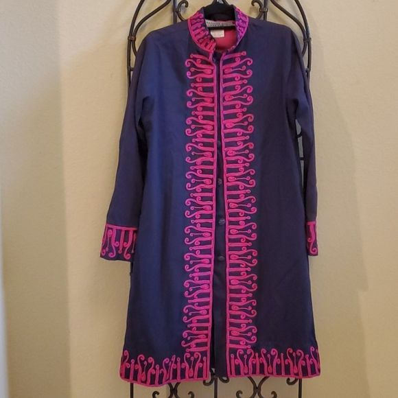 SOLD!! GRETCHEN SCOTT Embroidered Jacket - Small - Picture 1 of 8